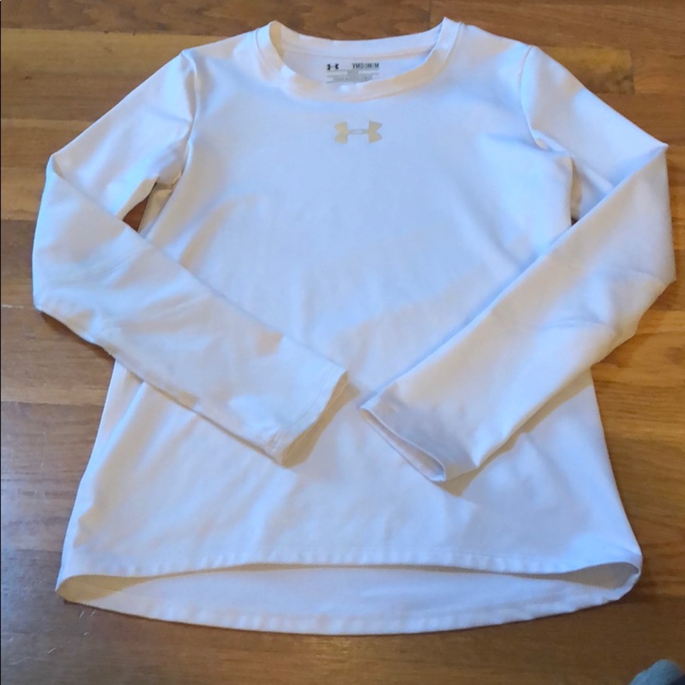 White Under Armour cold gear top